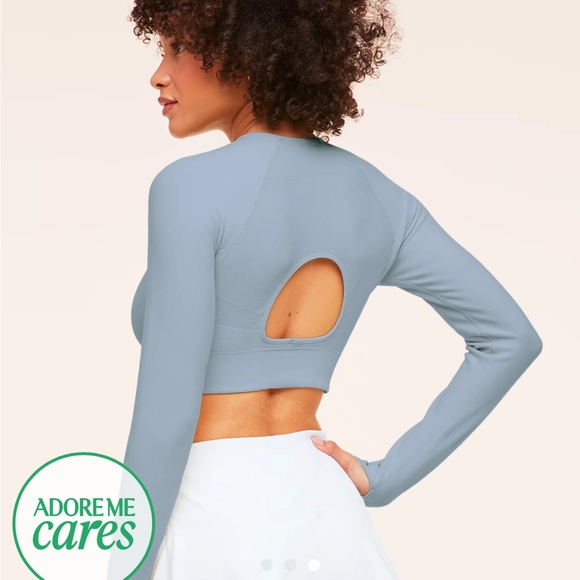 NWT Seamless Crop Activewear Top - Picture 3 of 5